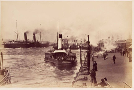 At George's landing stage, Liverpool. Vers 1890.
J. Valentine and Sons© BnF, département Cartes et plans, Société de géographie.