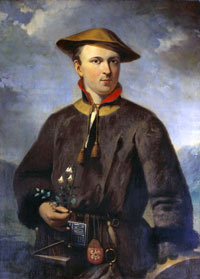 Carolus Linnaeus en costume de lapon entre 1735 et 1740.(Tableau : domaine publique.)