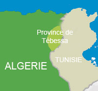 La province de Tébessa, à l'est de l'Algérie.(Carte : I.Artus/RFI)