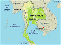 Carte de la Thaïlande( Carte: RFI )