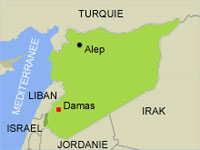 La Syrie.(Carte : RFI)