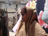 Fatouma Abdoulaye, 26 ans, a choisi de rester à Mogadiscio.(Photo : Stéphanie Braquehais / RFI)