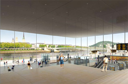 La nouvelle gare TGV de Rouen.© Ateliers Lion architectes urbanistes