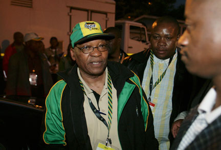 Jacob Zuma, après son premier discours en tant que président de l'ANC, le 20&nbsp;décembre 2007.(Photo : Reuters)