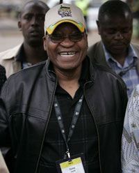 Le nouveau président de l'ANC, Jacob Zuma, à Polokwane, le 19&nbsp;décembre 2007.(Photo : Reuters)
