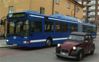 Autobus au biométhane alimenté à partir de la station d'épuration de Stockholm Vatten.(Photo : Marc Mestrel)