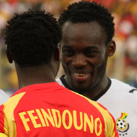 Michael Essien peut sourire : son Ghana a battu la Guinée de Pascal Feindouno.(Photo : Pierre René-Worms/RFI)