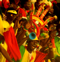 Les supporters maliens toujours fêtards.( Photo : P. René-Worms/RFI )