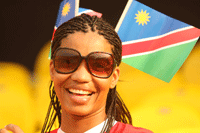 La Namibie garde le sourire malgré les résultats.( Photo : P. René-Worms/RFI )