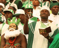 Des supporters nigérians plutôt sereins.( Photo : P. René-Worms/RFI )