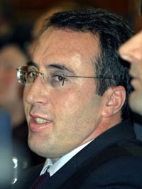 Ramush Haradinaj, ancien Premier ministre du Kosovo et  leader de l'Armée de libération du Kosovo (UCK).(Photo : AFP)