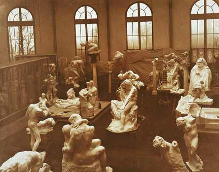 Jacques-Ernest Bulloz, Vue d'ensemble de l'atelier de Meudon, 1904 - 1905

© musée Rodin, Paris, 2007