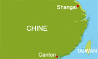 La Chine et Taiwan.(Carte : RFI/I.Artus)