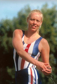 Catherine Moyon de Baecque, ancienne championne de lancer de marteau.(C.Petit)