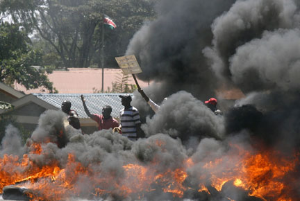 Des affrontements ont eu lieu, le 3 janvier, à Nairobi, entre manifestants et la police.(Photo : Reuters)