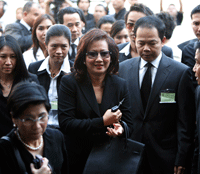 Potjaman Shinawatra, à son arrivée à la Cour suprême de Bangkok, le 8 janvier 2008.(Photo : Reuters)
