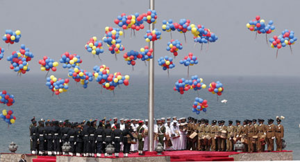 Les festivités du 60ème anniversaire de l'indépendance du Sri Lanka se sont passées dans un climat morose.(Photo: Reuters)