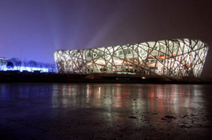 Le stade olympique de Pékin qui accueillera la cérémonie d'ouverture le 8 août 2008.(Source : Pékin 2008)