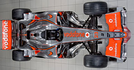 La monoplace McLaren-Mercedes MP4-23.(Source : McLaren-Mercedes)