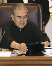 Le Premier ministre Abdullah Ahmad Badawi, le 10 mars 2008.(Photo : Reuters)