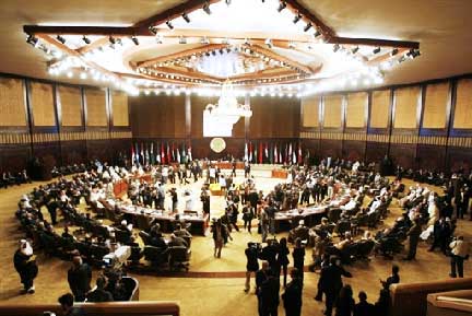 Fin du sommet de la ligue arabe à Damas, en Syrie, le 30 mars 2008. (Photo : AFP) 