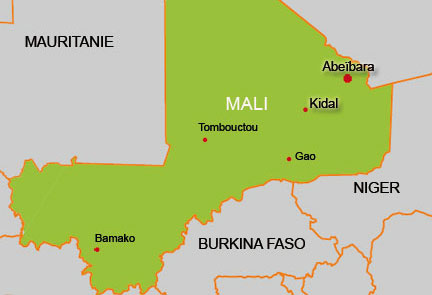 Le Mali.(Carte : S. Borelva et F. Achache / RFI)