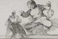 Disparate d'idiot, 1815-1824.
Eau-forte pure.© Bibliothèque de l'INHA, collections Jacques Doucet.