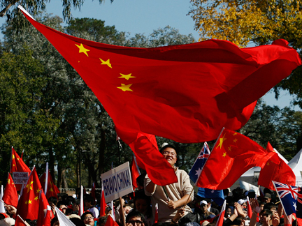 Mobilisation à Canberra de la communauté chinoise d'Australie..( Photo : Reuters )