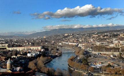 Tbilissi, capitale de la République de Géorgie.(Source: Wikipédia)
