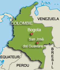 Ingrid Betancourt et les autres otages auraient été libérés à San José del Guaviare.
(Carte : L. Mouaoued/RFI)