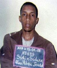 Sidi ould Sidna, 21&nbsp;ans, suspecté de l’assassinat des 4&nbsp;touristes français, le 24&nbsp;décembre 2007.(Photo : AFP)