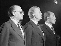 Menachem Begin, Jimmy Carter et Anouar el Sadate.(Photo : American National Archives)