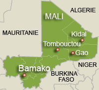 Le Mali.(Carte : Latifa Mouaoued/RFI)