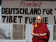 Le Dalaï Lama lors de son discours à la Porte de Brandebourg à Berlin, le 19 mai 2008.(Photo: Reuters)