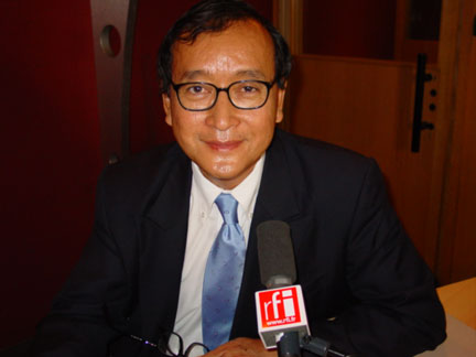 Sam Rainsy, ancien ministre de l’économie au Cambodge.(V.Fournier)