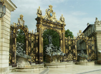 Porte d'or du serrurier Jean Lamour sur la Place Stanislas.(Photo : Danielle Birck/ RFI)