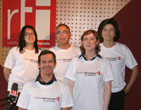De gauche à droite : Ana Navaro Pedro, François Porcheron, Daniel Desesquelle, Eliane Clancier et Sylvie Goulard.(Photo : S. Bonijol/RFI)