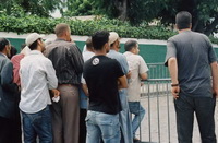 File d'attente des visas devant le consulat d'Espagne à CasablancaPhoto: Cerise Maréchaud