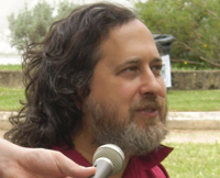 Richard Stallman, le gourou du logiciel libre.(Photo : Agnès Rougier/ RFI)