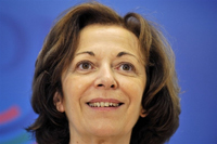 Anne-Marie Idrac, secrétaire d'Etat française au Commerce : « <em>Les ministres du Commerce de l'UE ont encouragé la Commission européenne à poursuivre ses efforts pour [...]</em> <em>améliorer le compromis</em> ».(Photo : AFP)