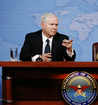 Le secrétaire américain à la Défense, Robert Gates, à Washington, le 16&nbsp;juillet 2008.(Photo : Reuters)