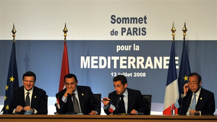 De gauche à droite : José Manuel Barroso, Hosni Moubarak, Nicolas Sarkozy et Ban Ki-moon.(Photo: AFP)