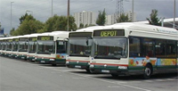 Parc de plus de 300 autobus GNV alimentés en partie au Biométhane à Lille Métropole.DR
