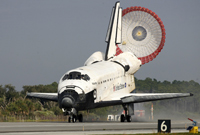 Après une mission de 13 jours à bord de l'ISS, Atlantis a atterri en douceur.(Photo : Reuters)