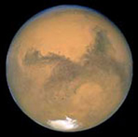 Mars vu du téléscope Hubble, en août 2003.© NASA/ J.Bell (Cornell U.) et M.Wolff (ISS)