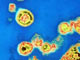 Virus VIH, agent causal du sida, au bord d'un lymphocyte.(Photo: AFP)