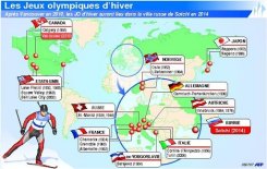 Carte Savoie Mont Blanc - Soutien Candidature Jeux Olympiques Annecy 2018, Sports D'hiver