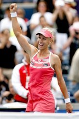 La Russe Elena Dementieva après sa victoire contre sa compatriote Maria Sharapova, le 23 août 2009 à Toronto