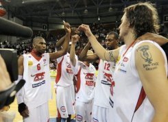 Les joueurs de Nancy le 2 juin 2009 après avoir battu Roanne.