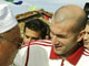Zinedine Zidane a été accueilli par son cousin dans le village natal de son père, en Petite Kabylie.(Photo : AFP)